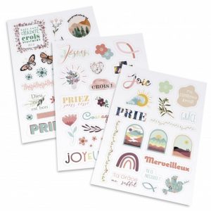 LOT 3 PLANCHE D&rsquo;AUTOCOLLANTS