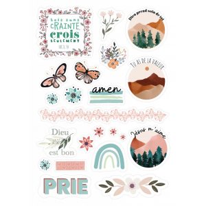 LOT 3 PLANCHE D&rsquo;AUTOCOLLANTS